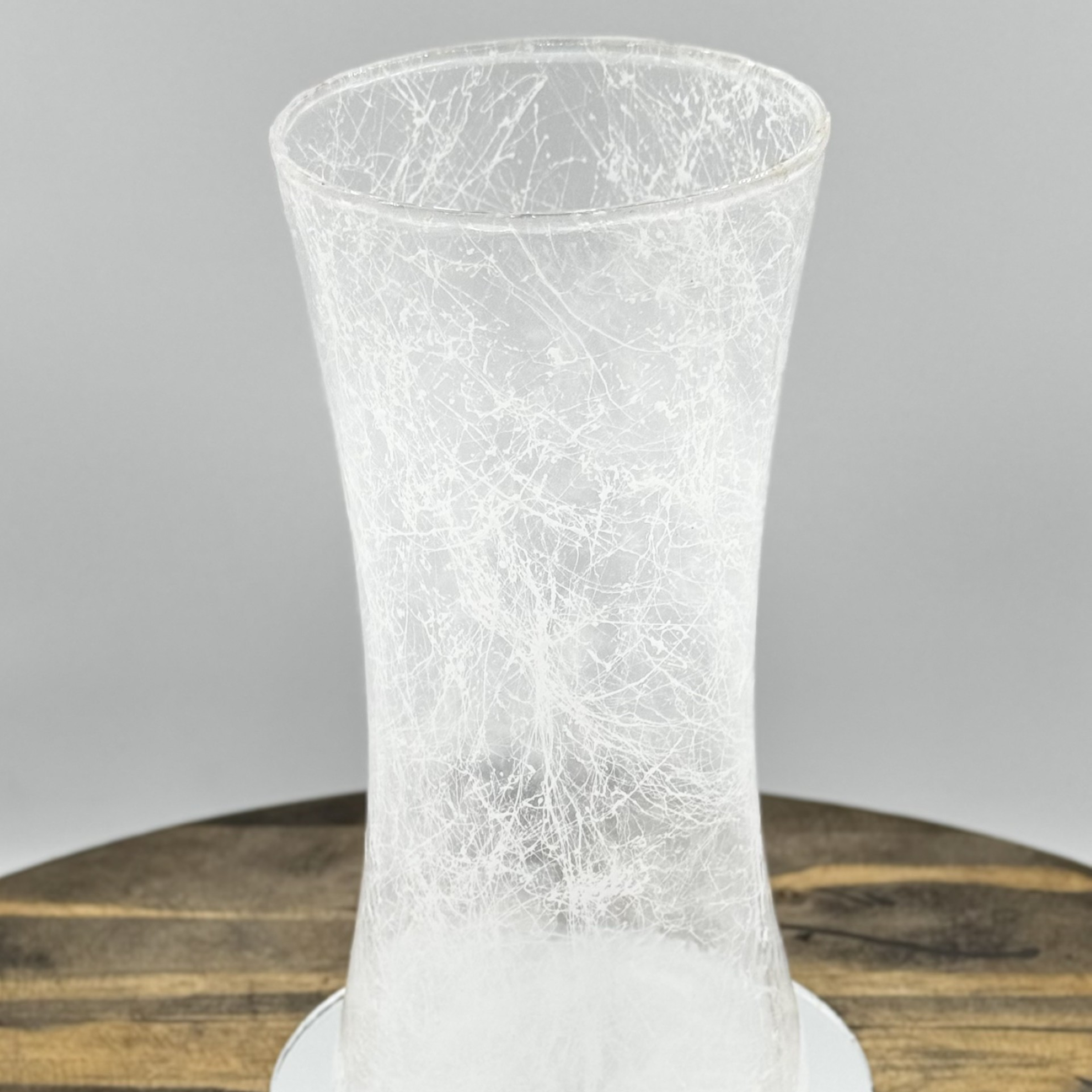 Cracked Ice Glass Vase Collection