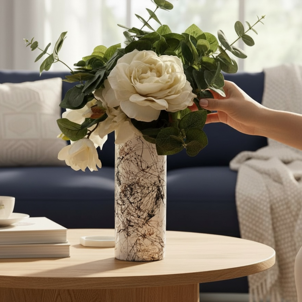 Ebony & Bronze Glass Vase Collection