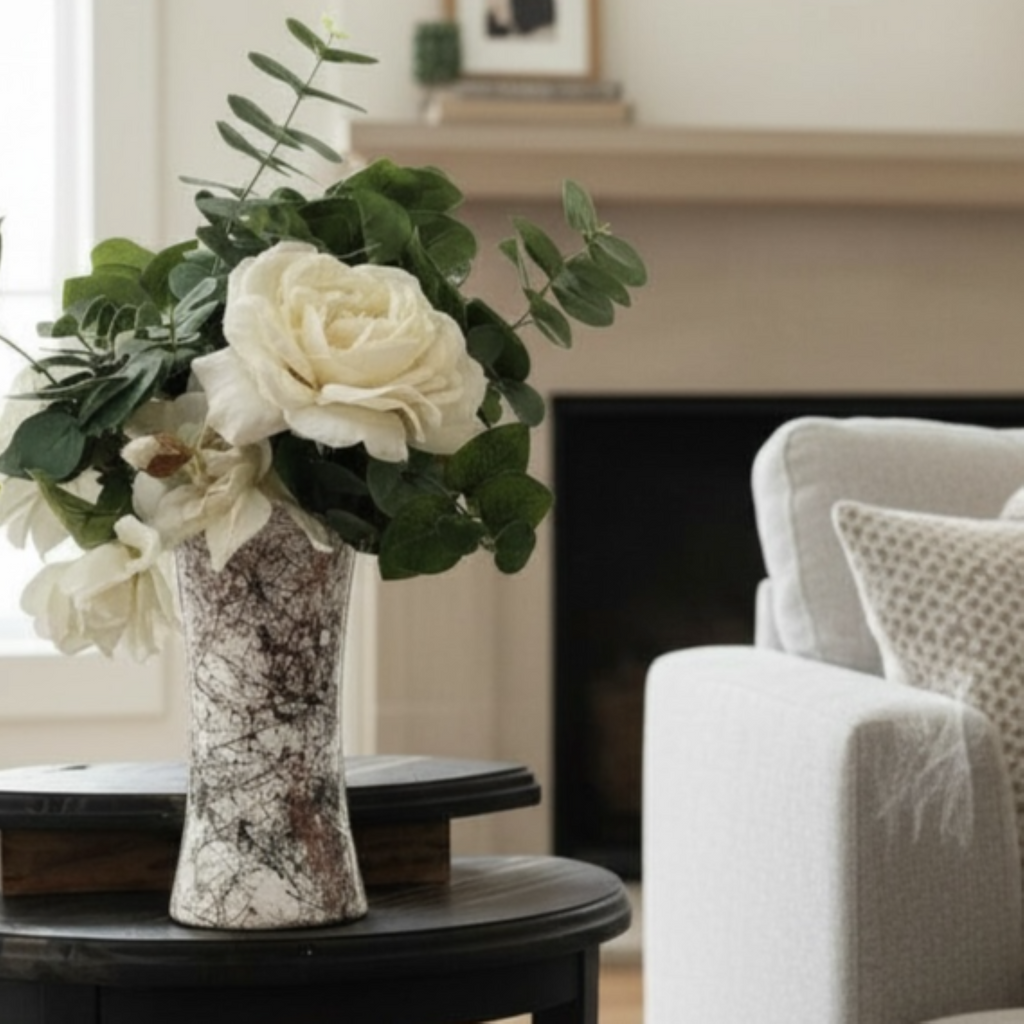 Ebony & Bronze Glass Vase Collection