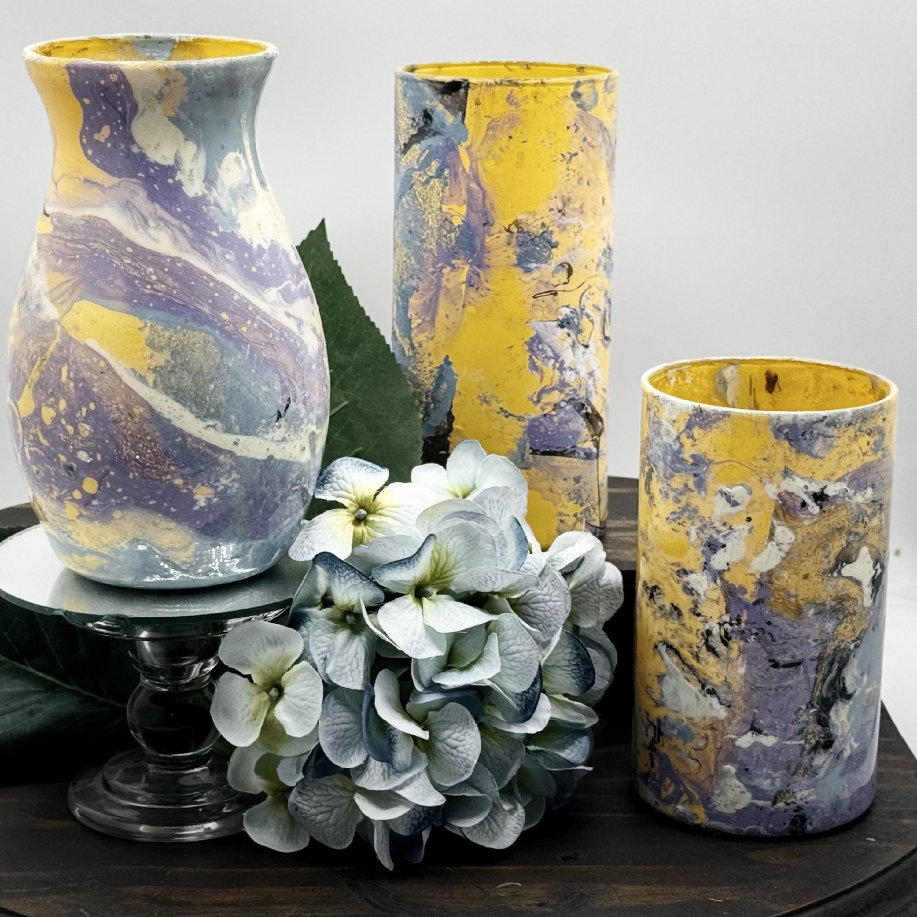 Fluid Art Glass Vase Collection