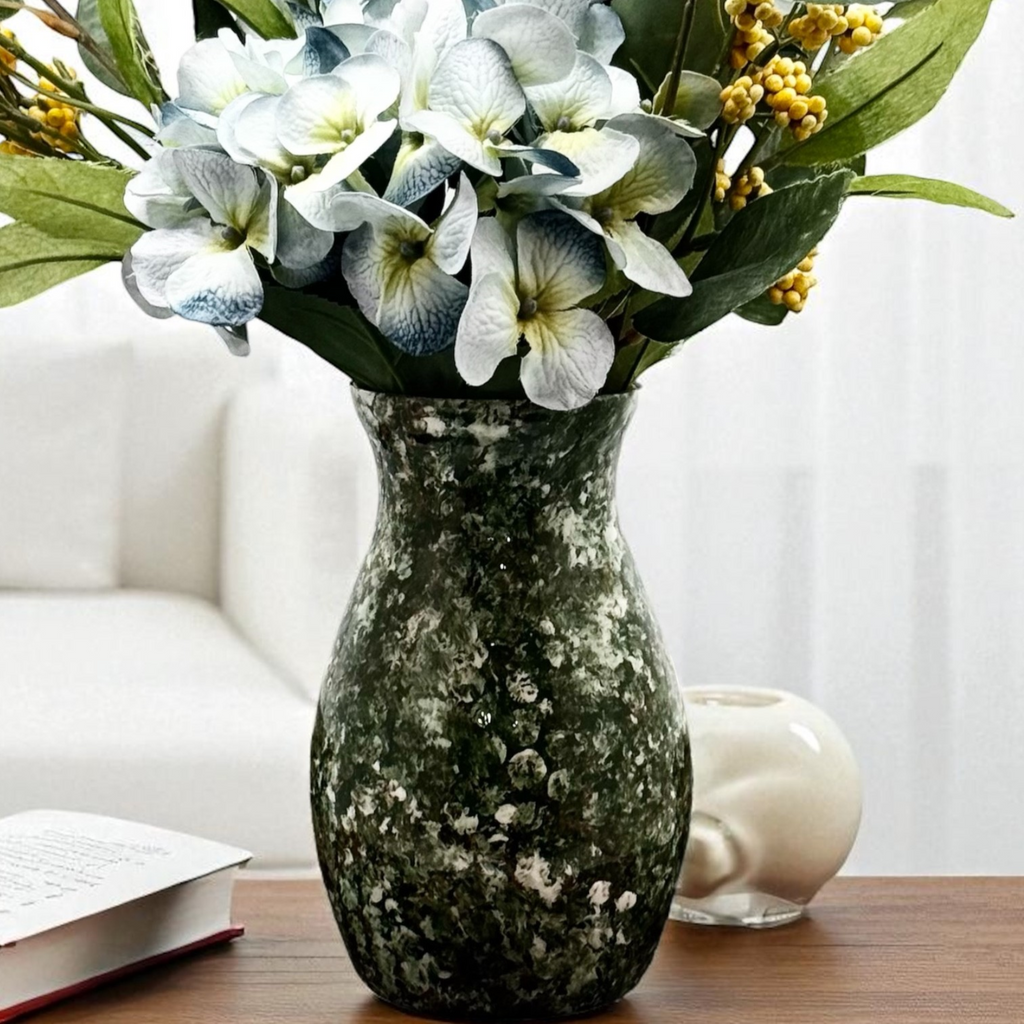 Forest Patina Glass Vase Collection