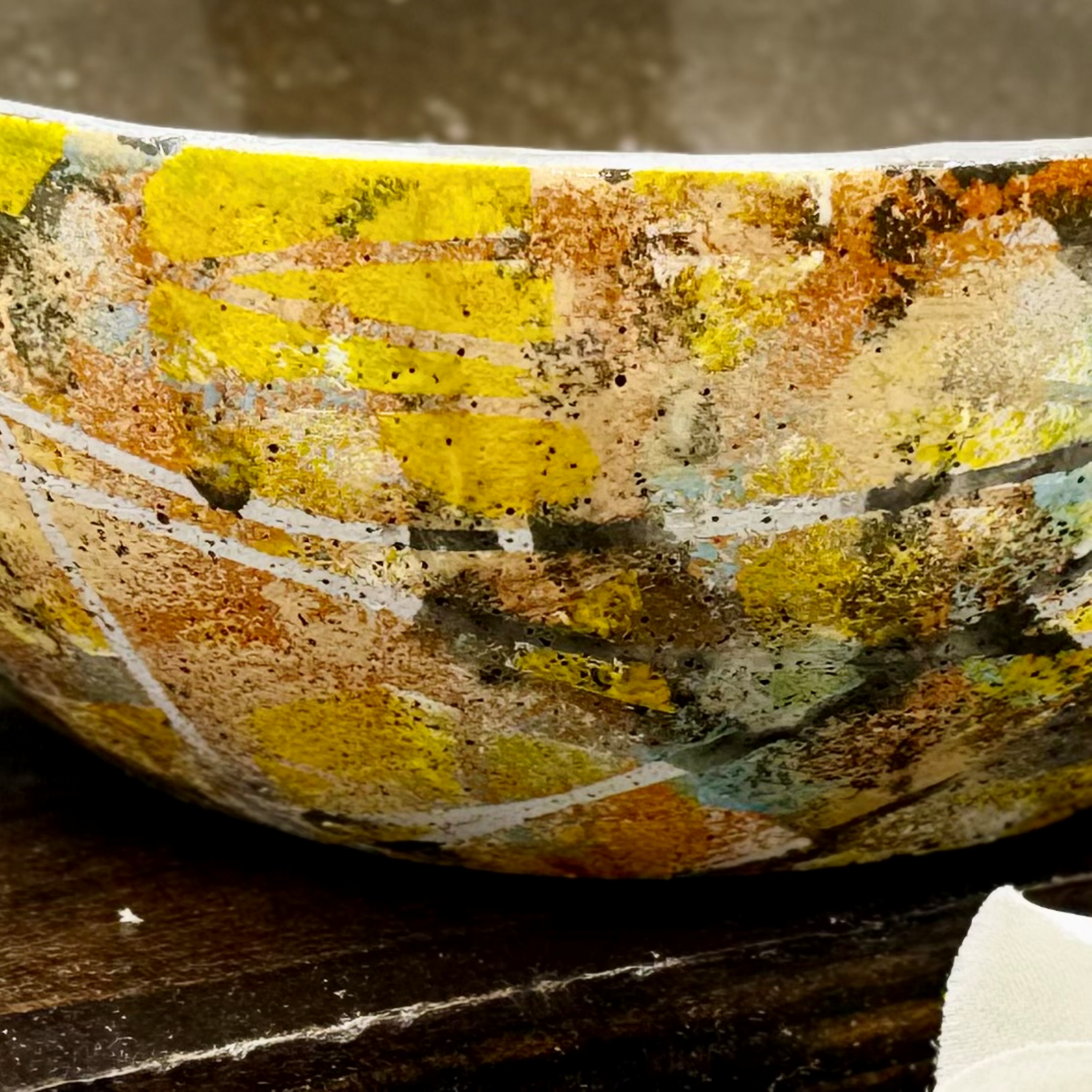 Gilded Ash Cement Bowl