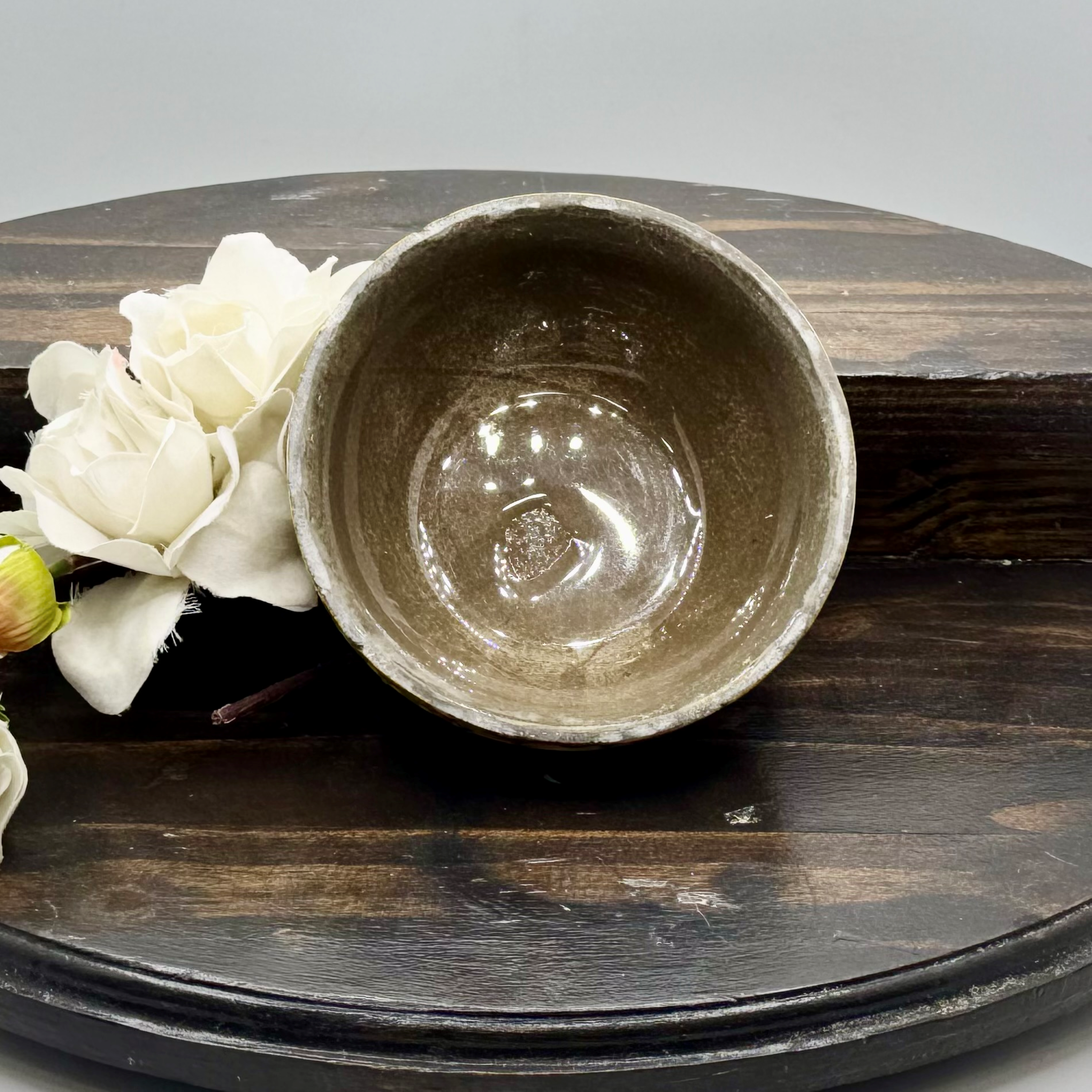 Gilded Ash Cement Bowl