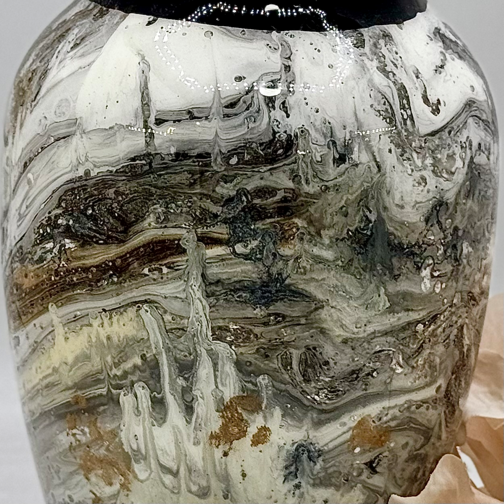 Gilded Earth Glass Vase