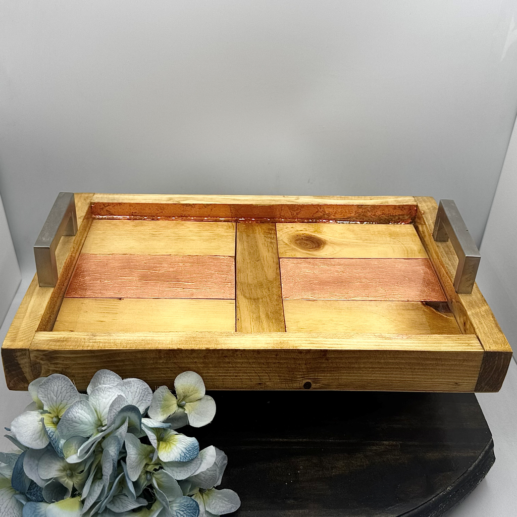 Gilded Oak Wooden Tray