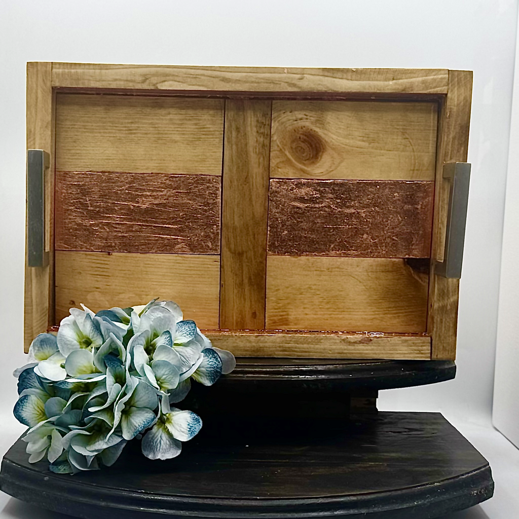 Gilded Oak Wooden Tray