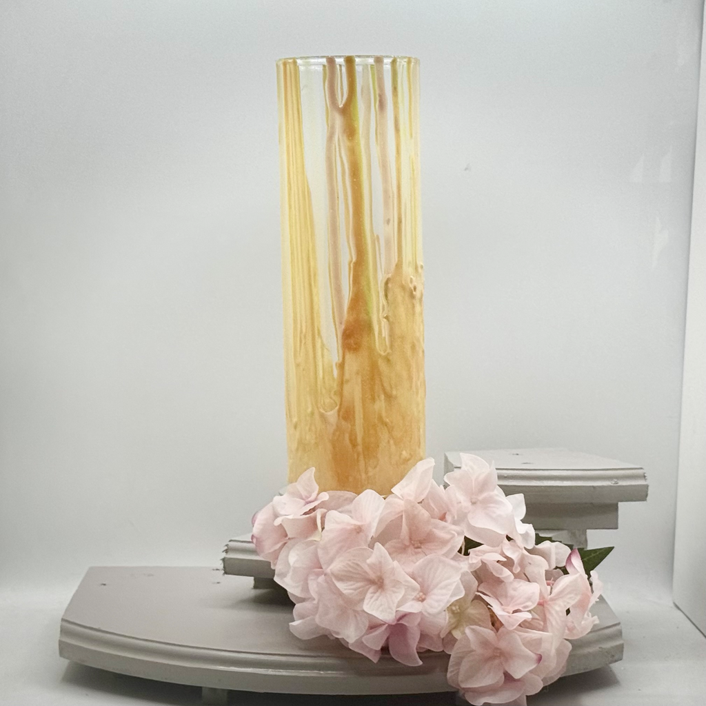 Golden Cascade Glass Vase Collection