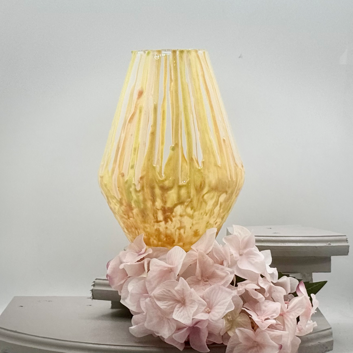 Golden Cascade Glass Vase Collection