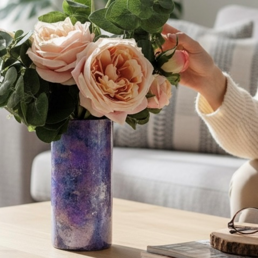 Grape Smoke Glass Vase Collection