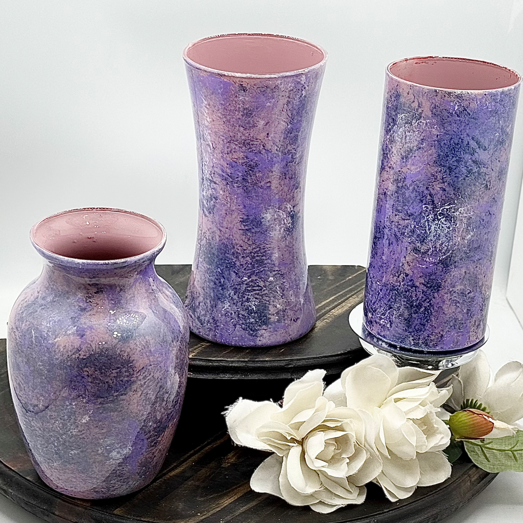 Grape Smoke Glass Vase Collection