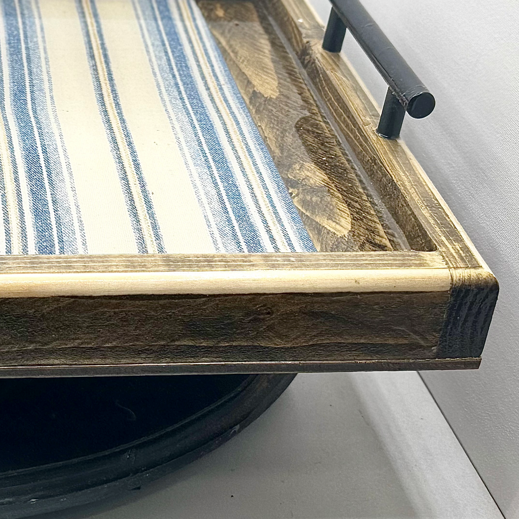 Harbor Stripe Wooden Tray