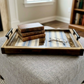 Harbor Stripe Wooden Tray