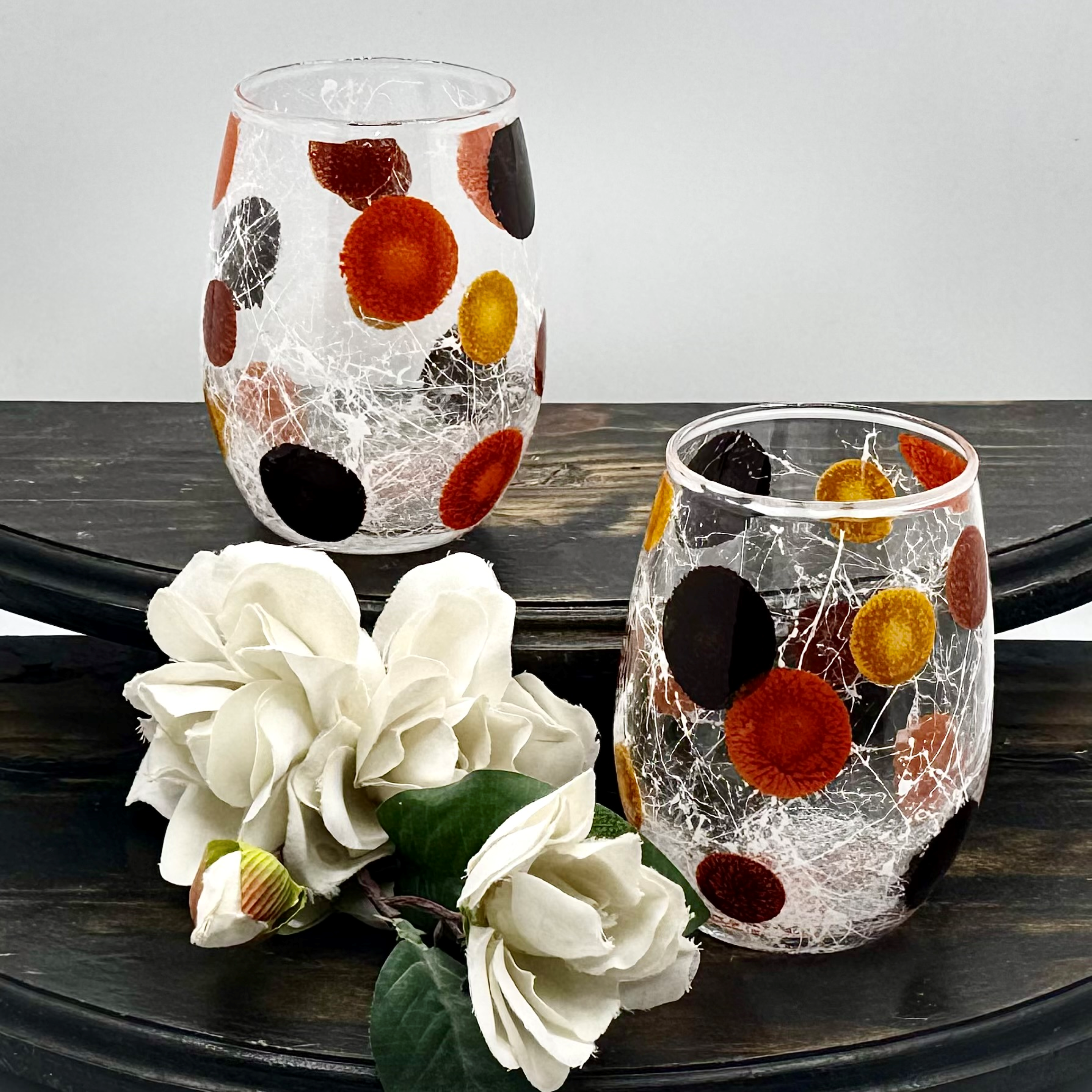 Harvest Mosaic Stemless Wine Glass