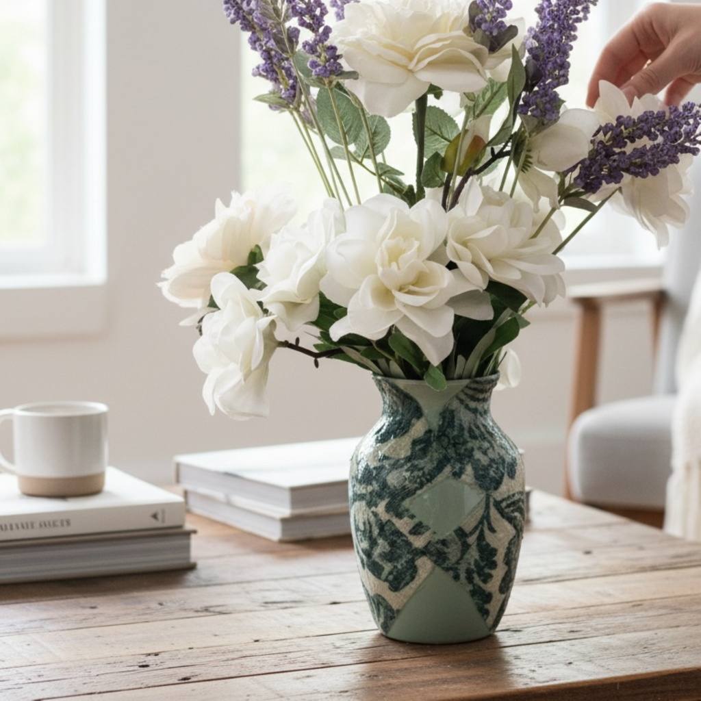 Heirloom Floral Glass Vase Collection