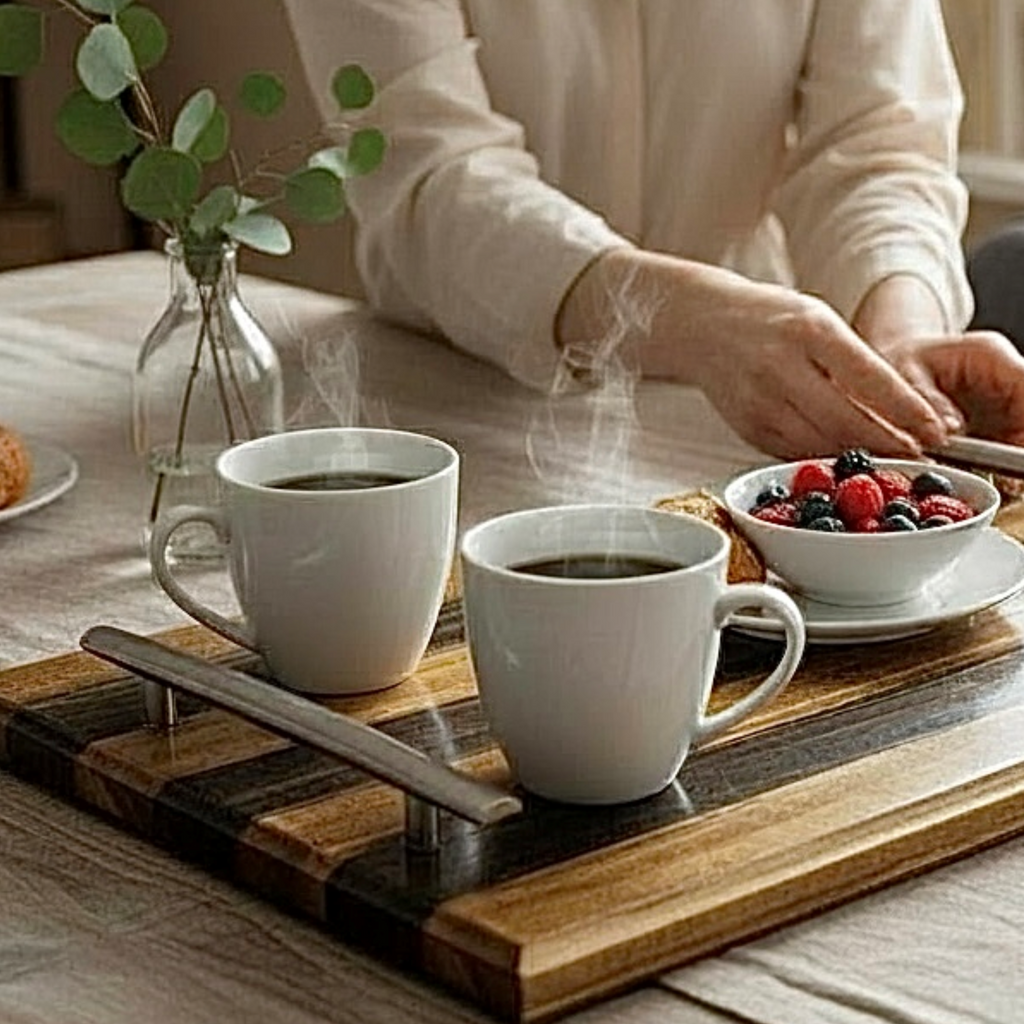 Horizon Line Wooden Tray