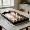 Industrial Copper Wooden Tray
