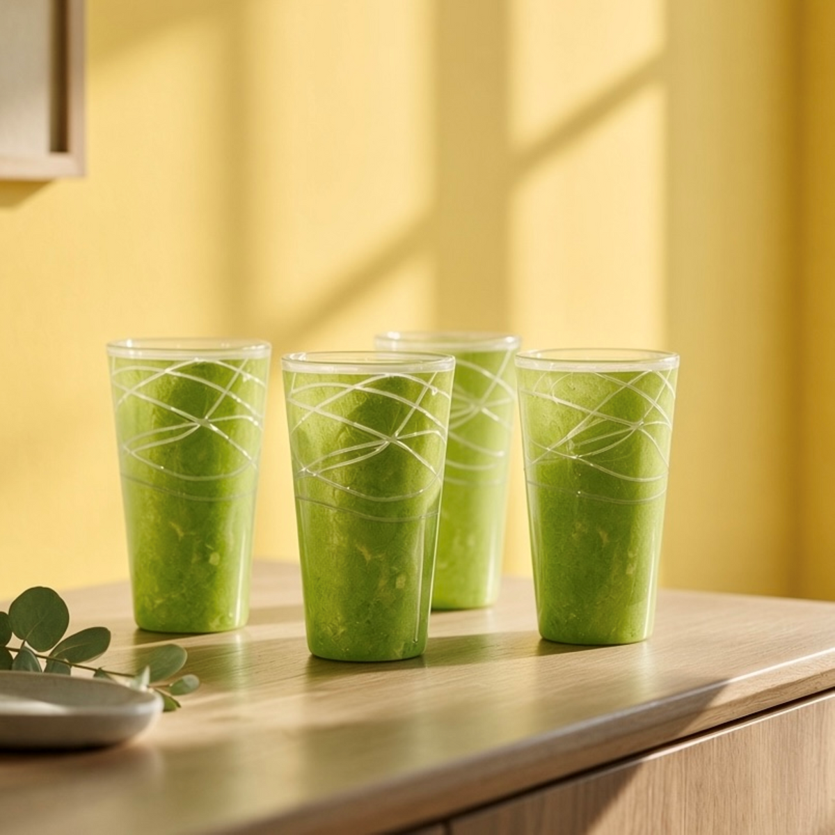 Lime Swirled Pub Glass