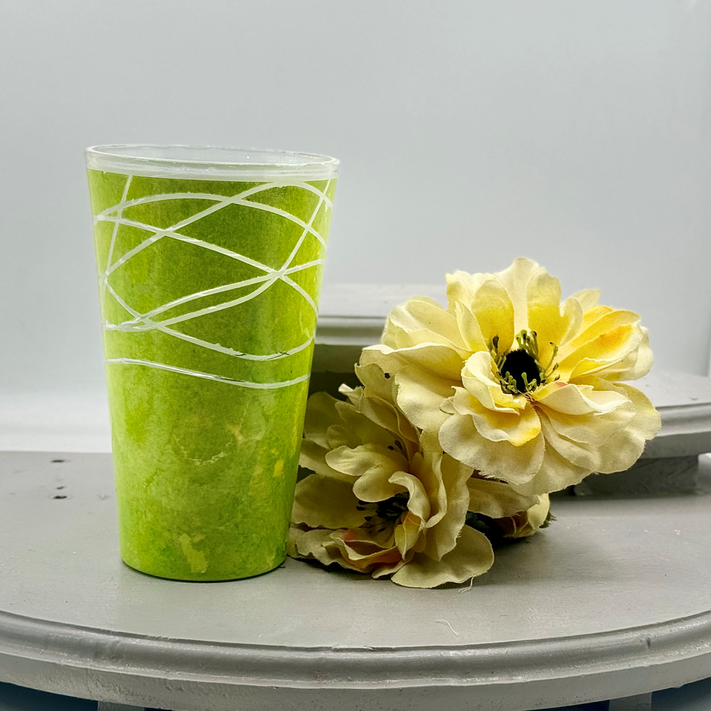 Lime Swirled Pub Glass