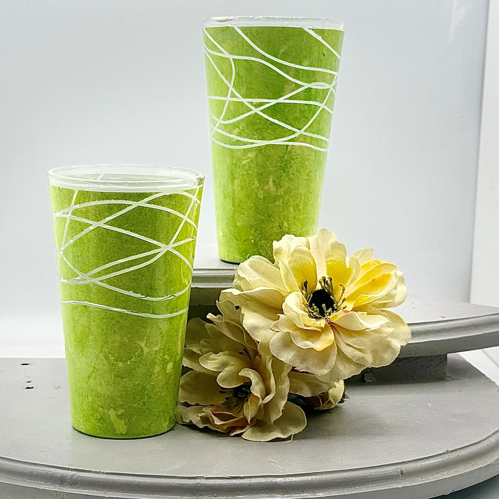 Lime Swirled Pub Glass