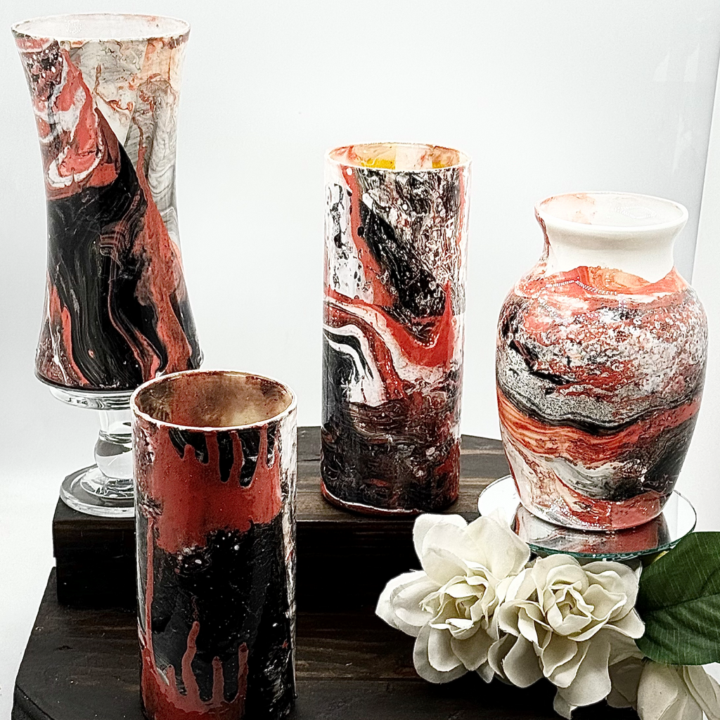Magma Flow Glass Vase Collection