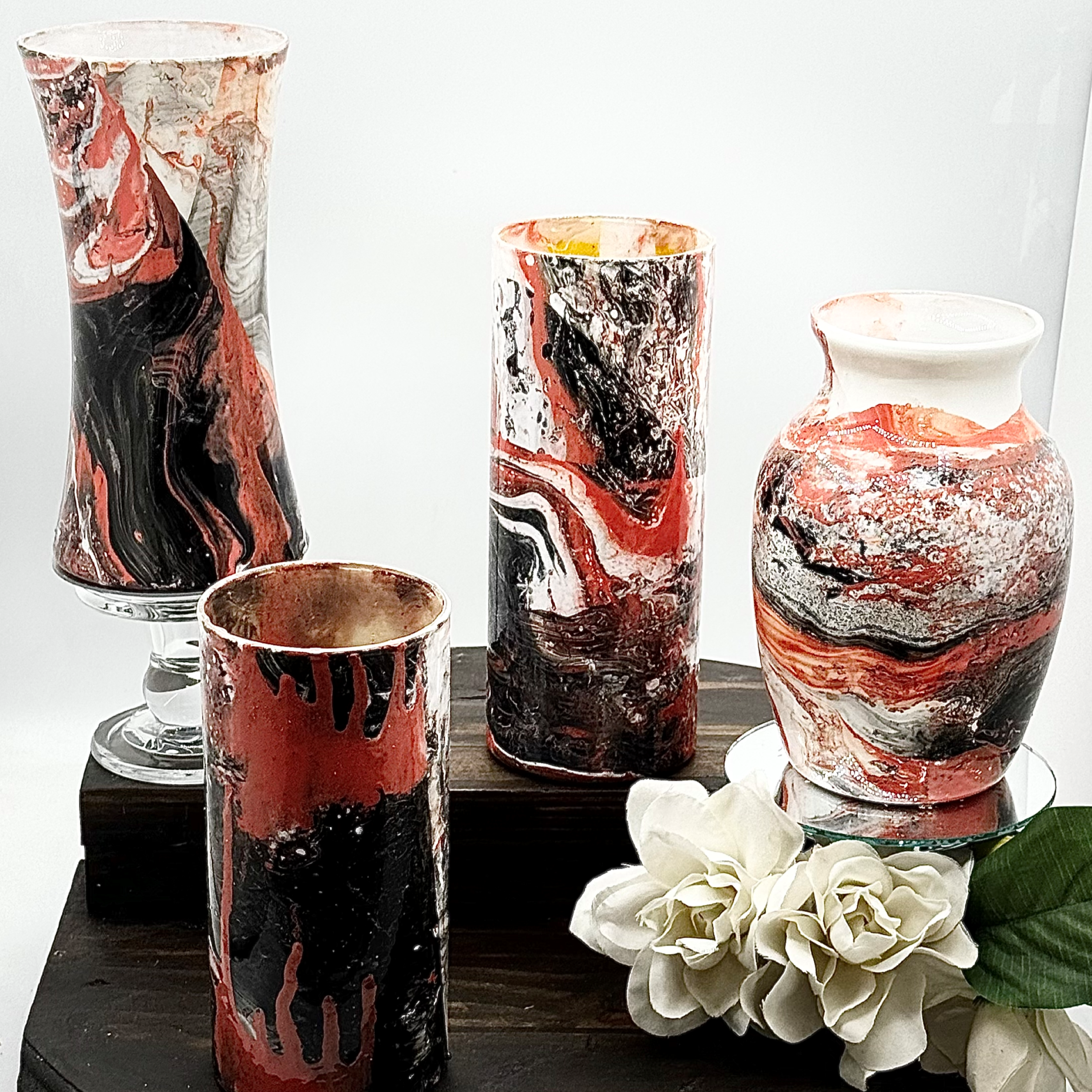 Magma Flow Glass Vase Collection