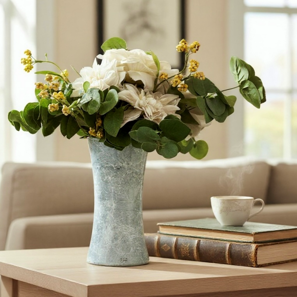 Marbled Mist Glass Vase Collection