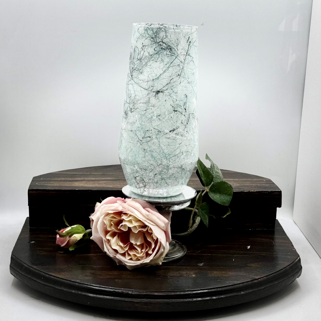 Marbled Mist Glass Vase Collection