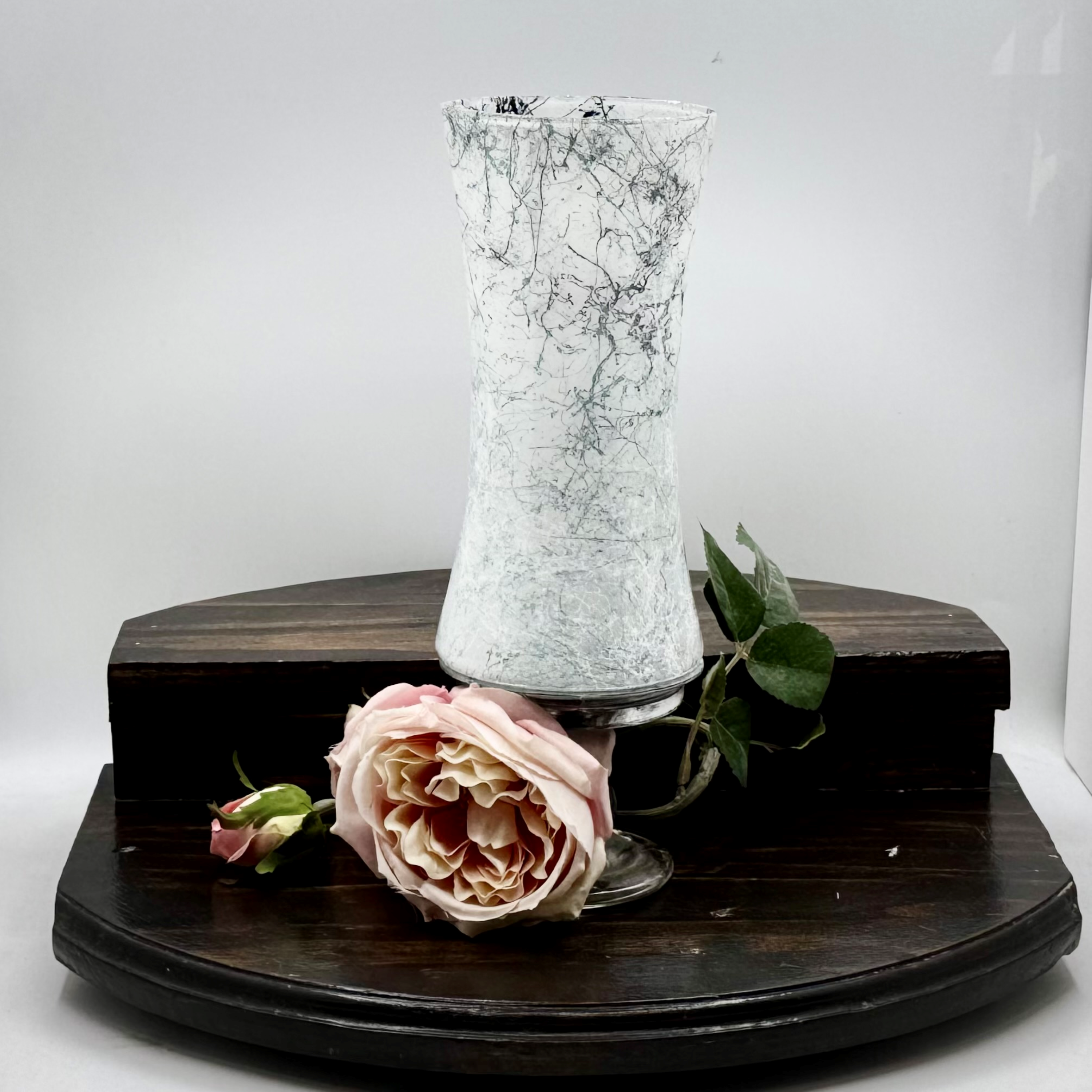 Marbled Mist Glass Vase Collection