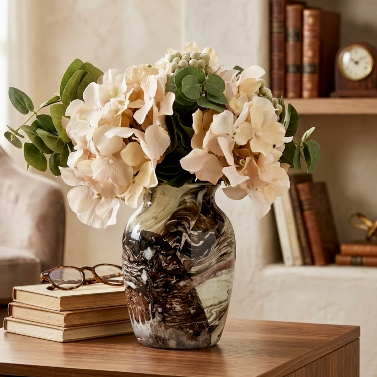 Marble Movement Glass Vase Collection