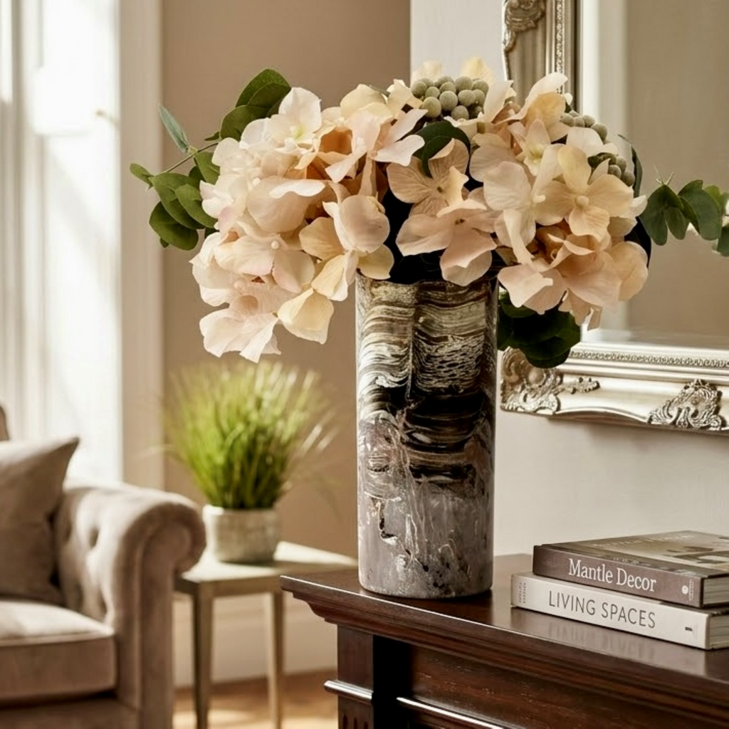 Marble Movement Glass Vase Collection