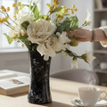 Marble Noir Glass Vase Collection