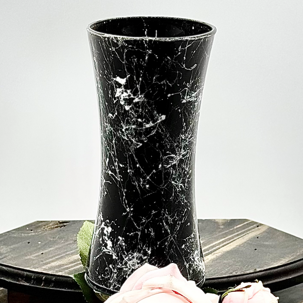 Marble Noir Glass Vase Collection