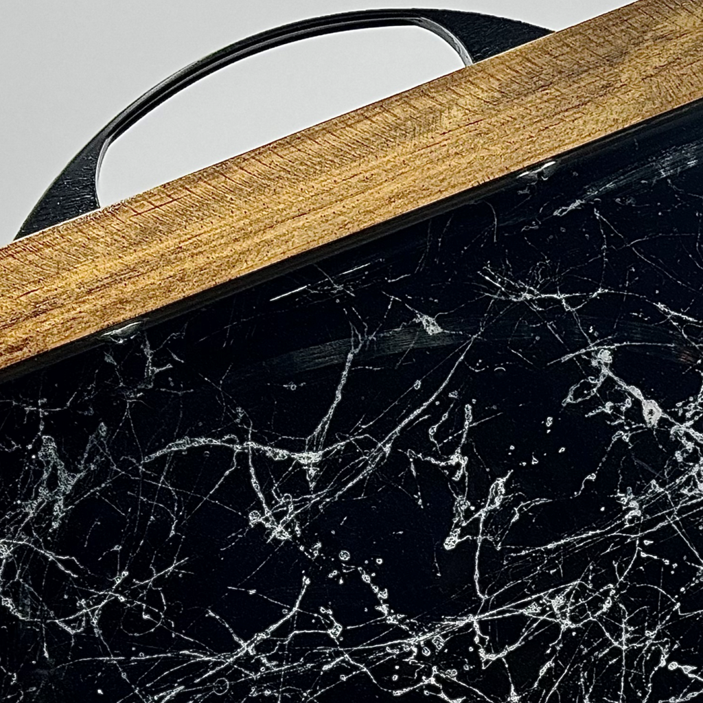 Marble Noir Wooden Tray