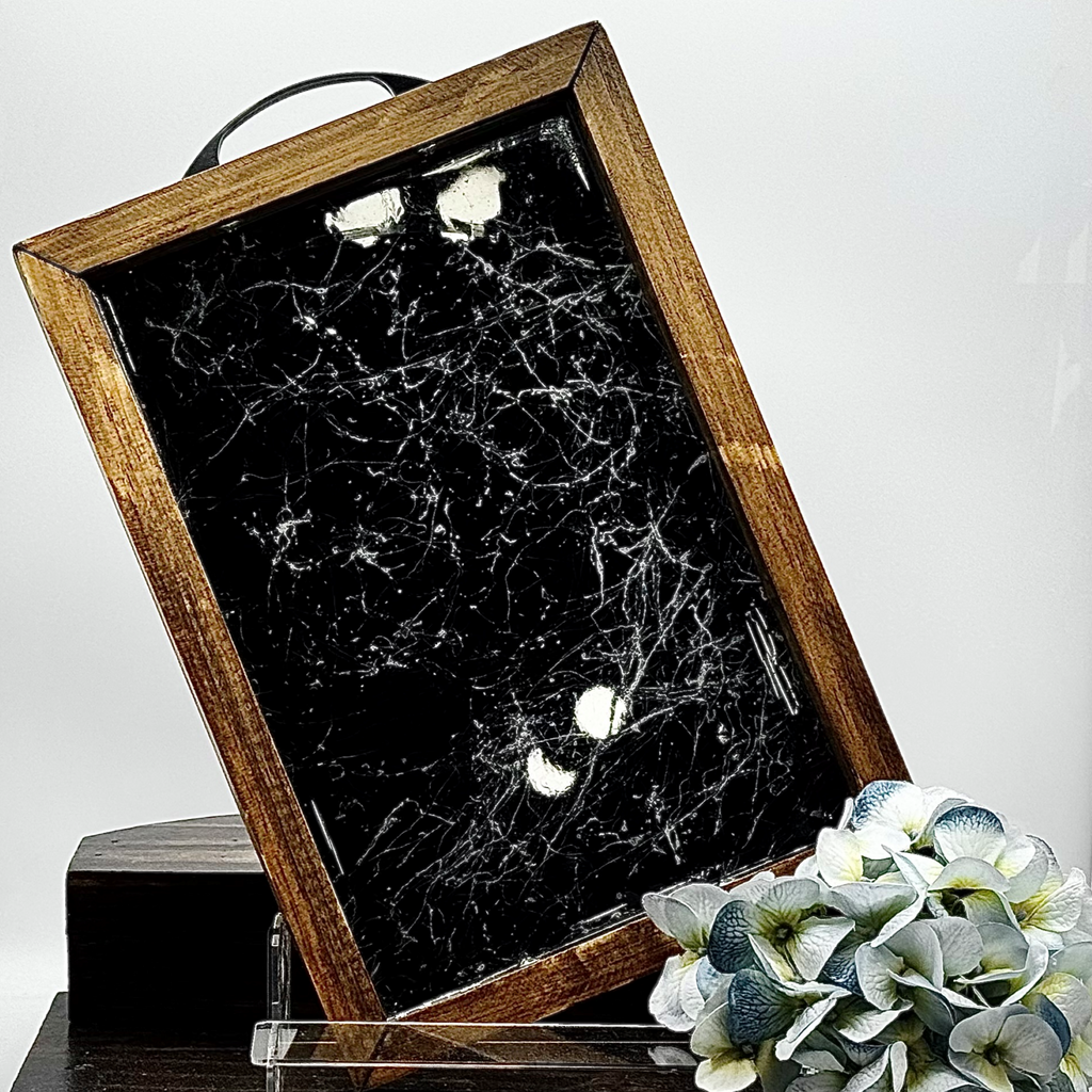 Marble Noir Wooden Tray