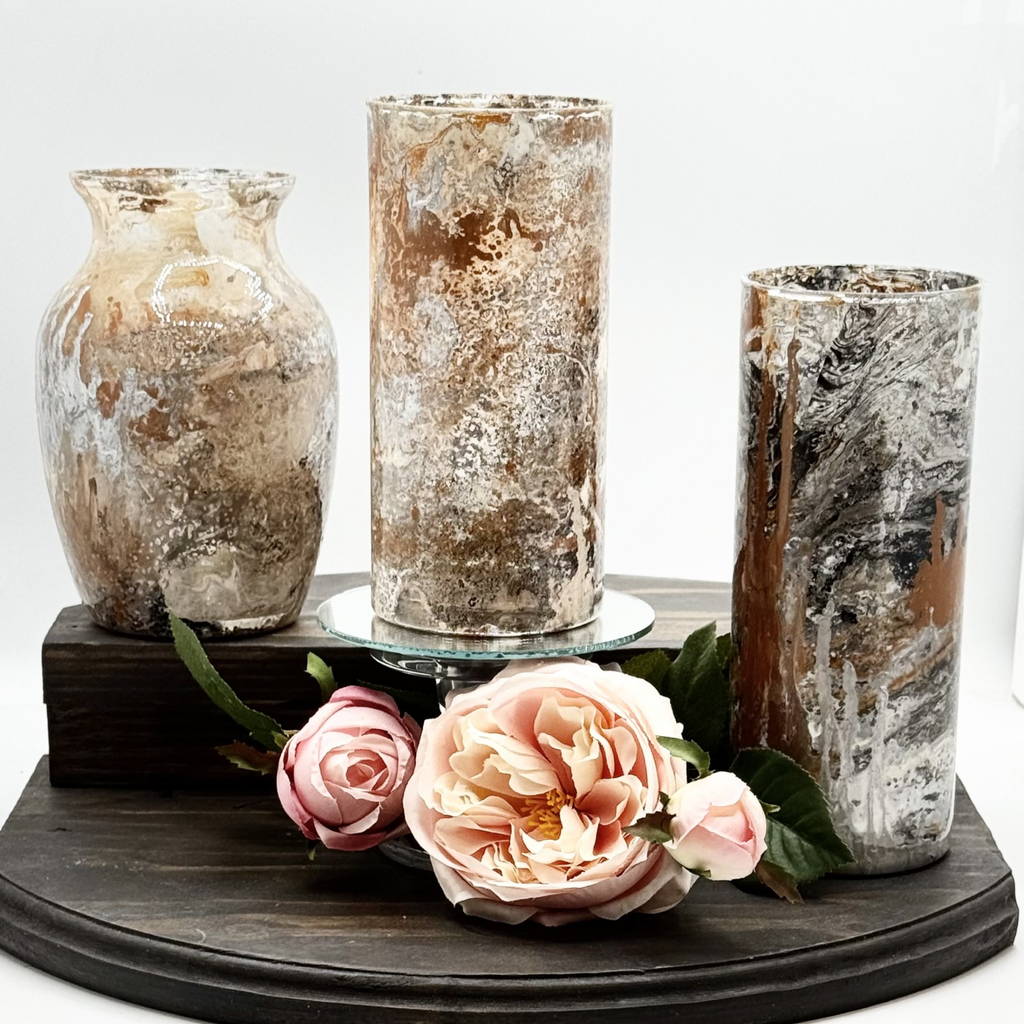 Marble River Glass Vase Collection
