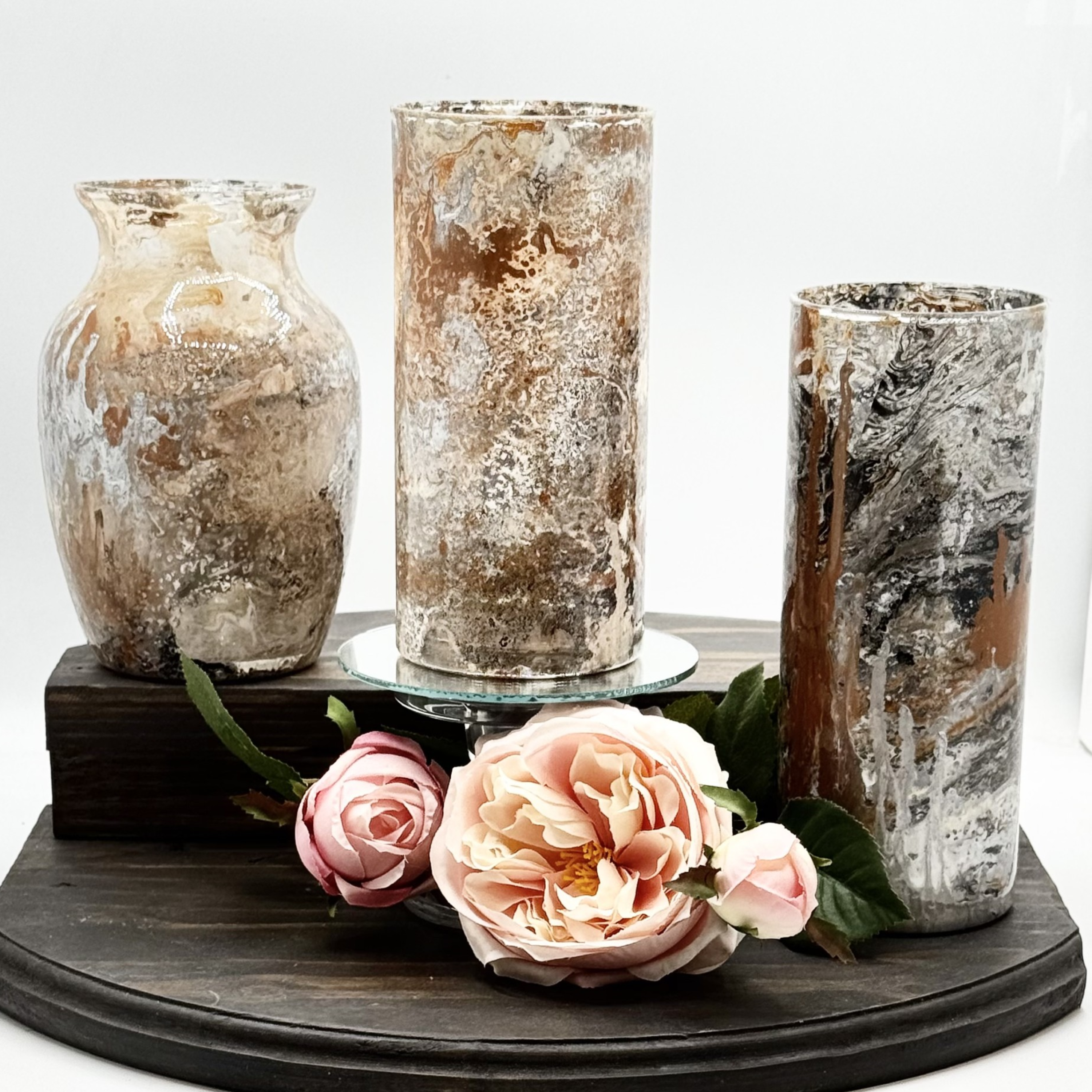 Marble River Glass Vase Collection