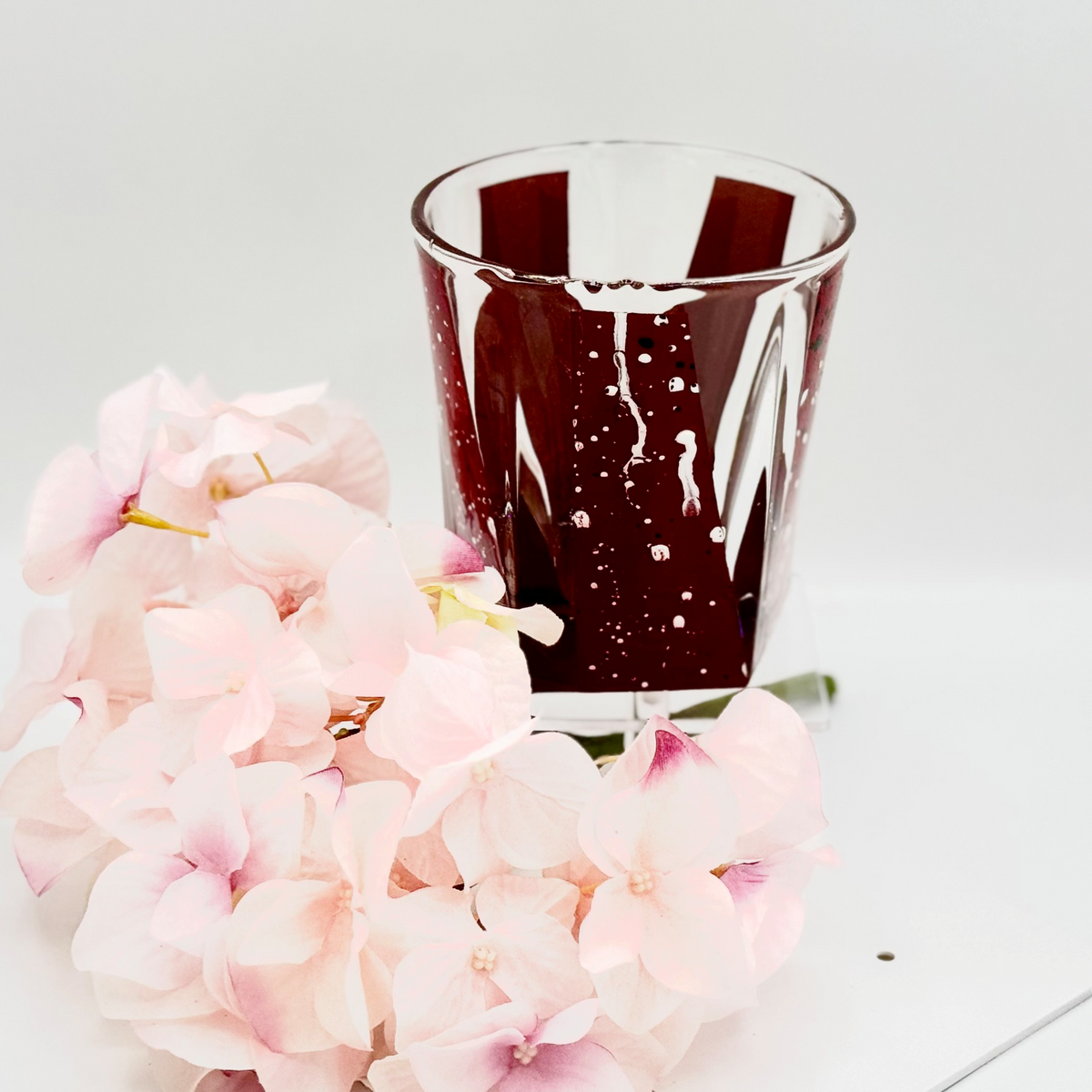 Maroon Speckled Rock Glass