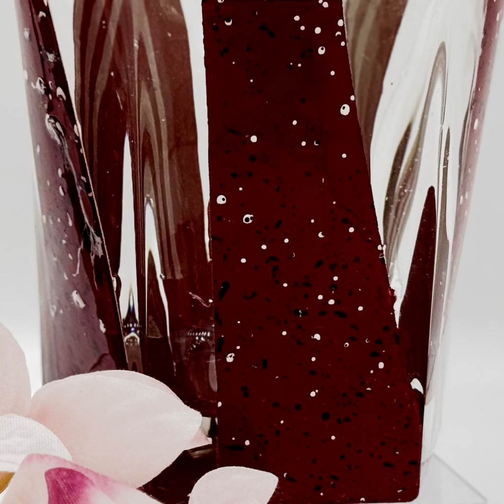 Maroon Speckled Rock Glass