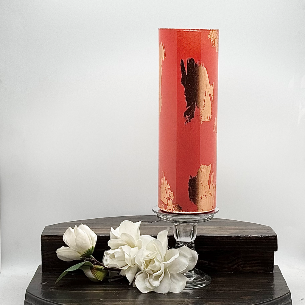 Mediterranean Ember Glass Vase Collection