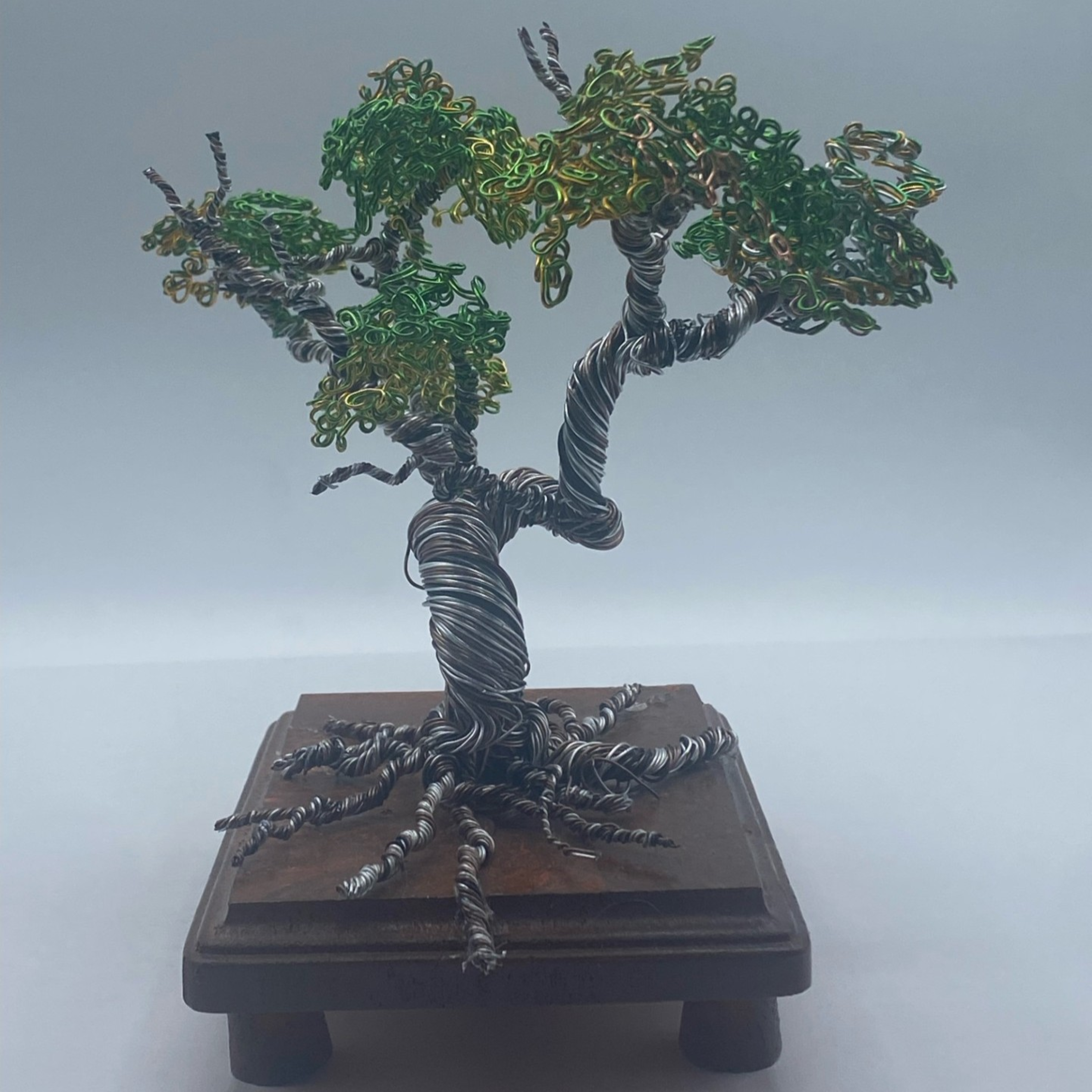 Metallic Tranquility — Wire Bonsai Sculpture (2024)