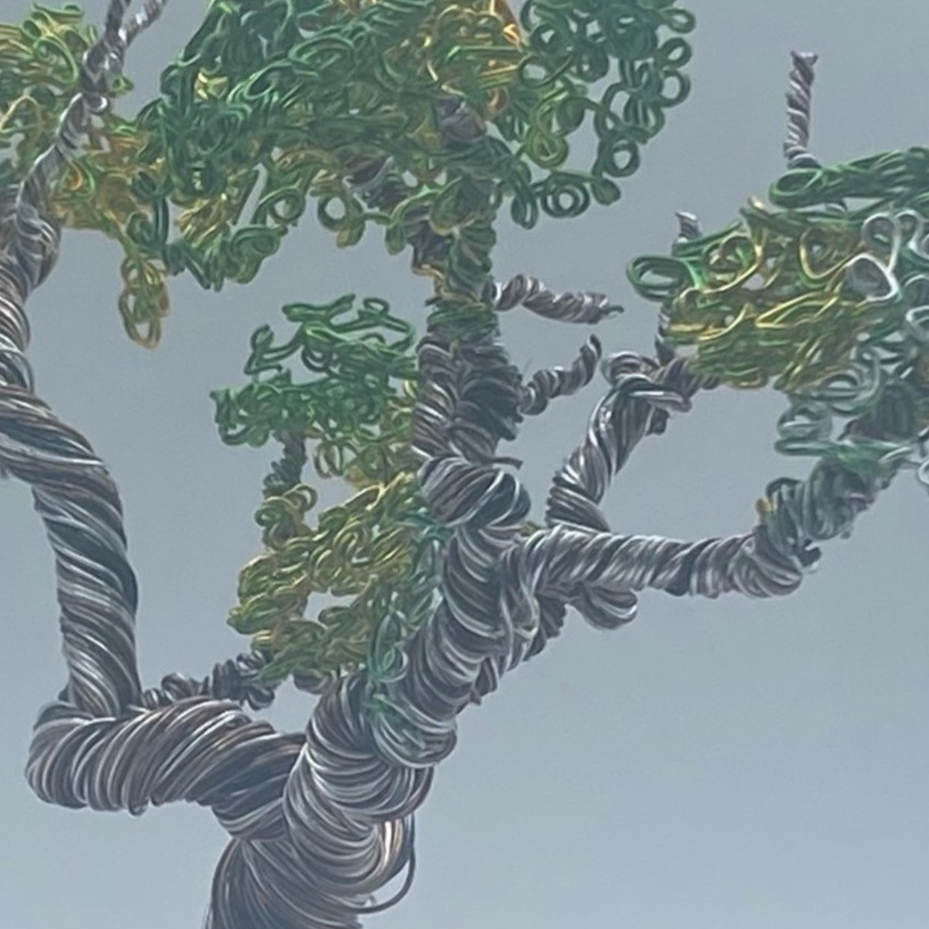 Metallic Tranquility — Wire Bonsai Sculpture (2024)