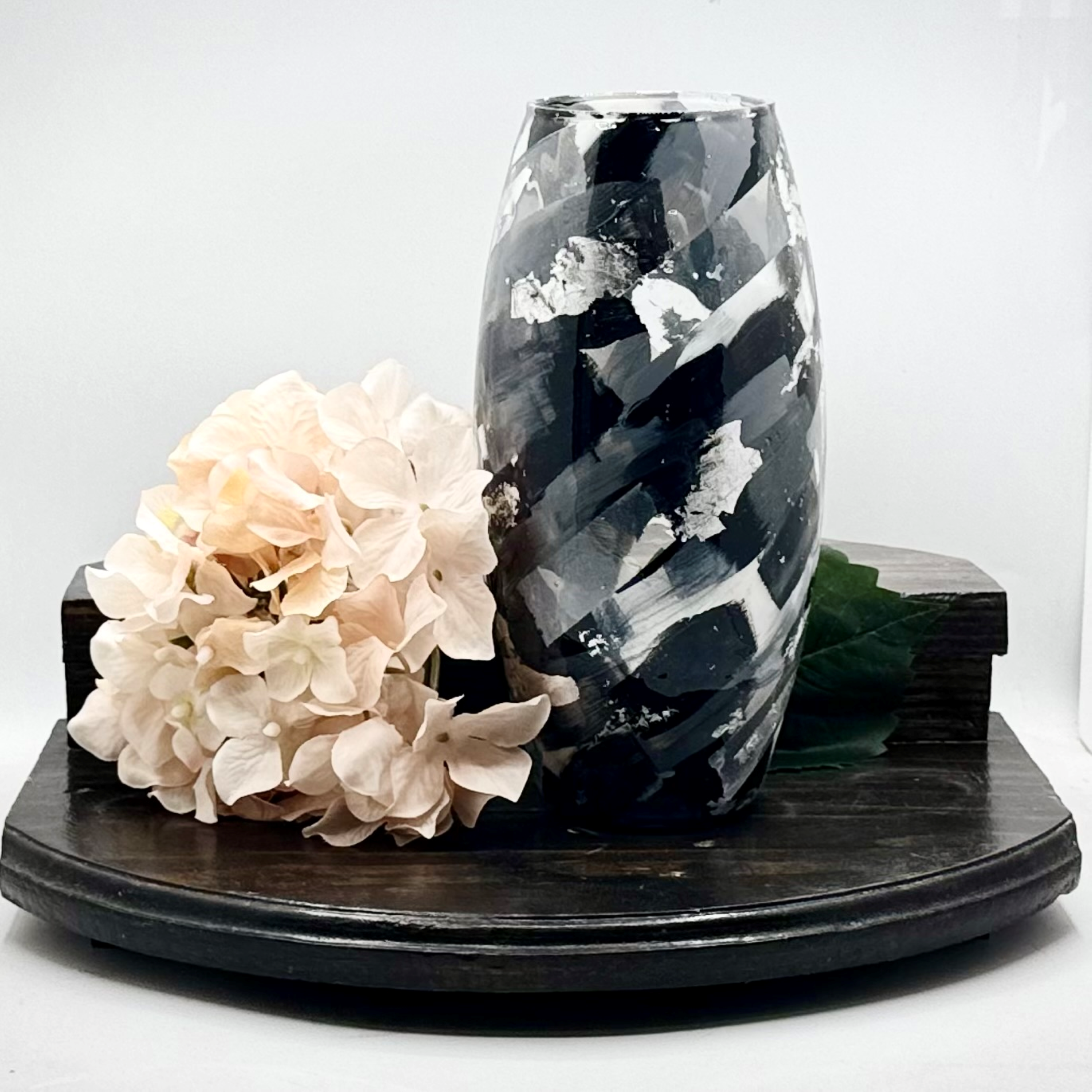 Midnight Brushstroke Glass Vase Collection