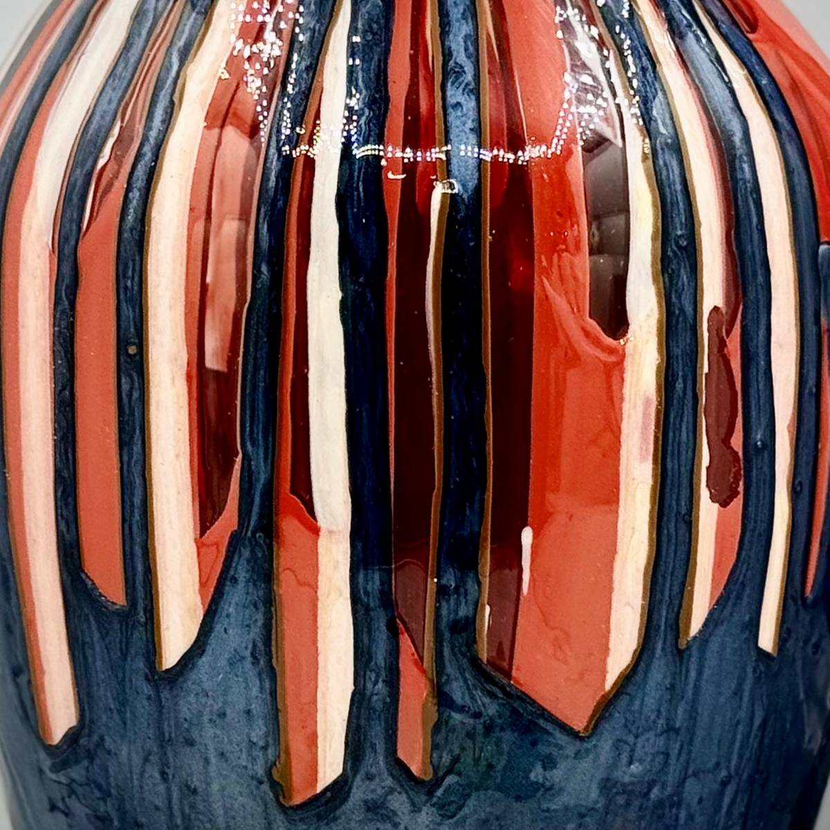 Midnight Cascade Glass Vase Collection