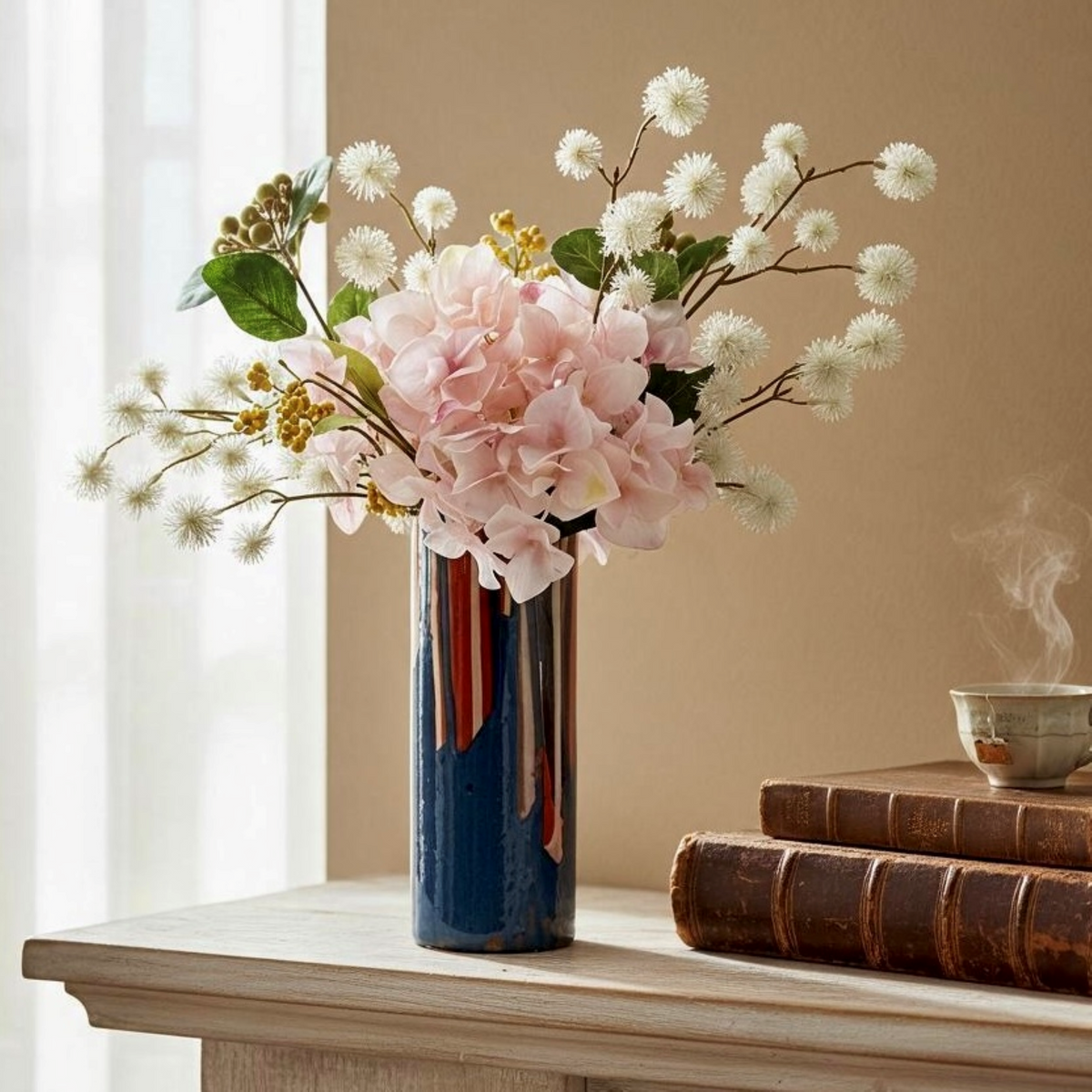 Midnight Cascade Glass Vase Collection
