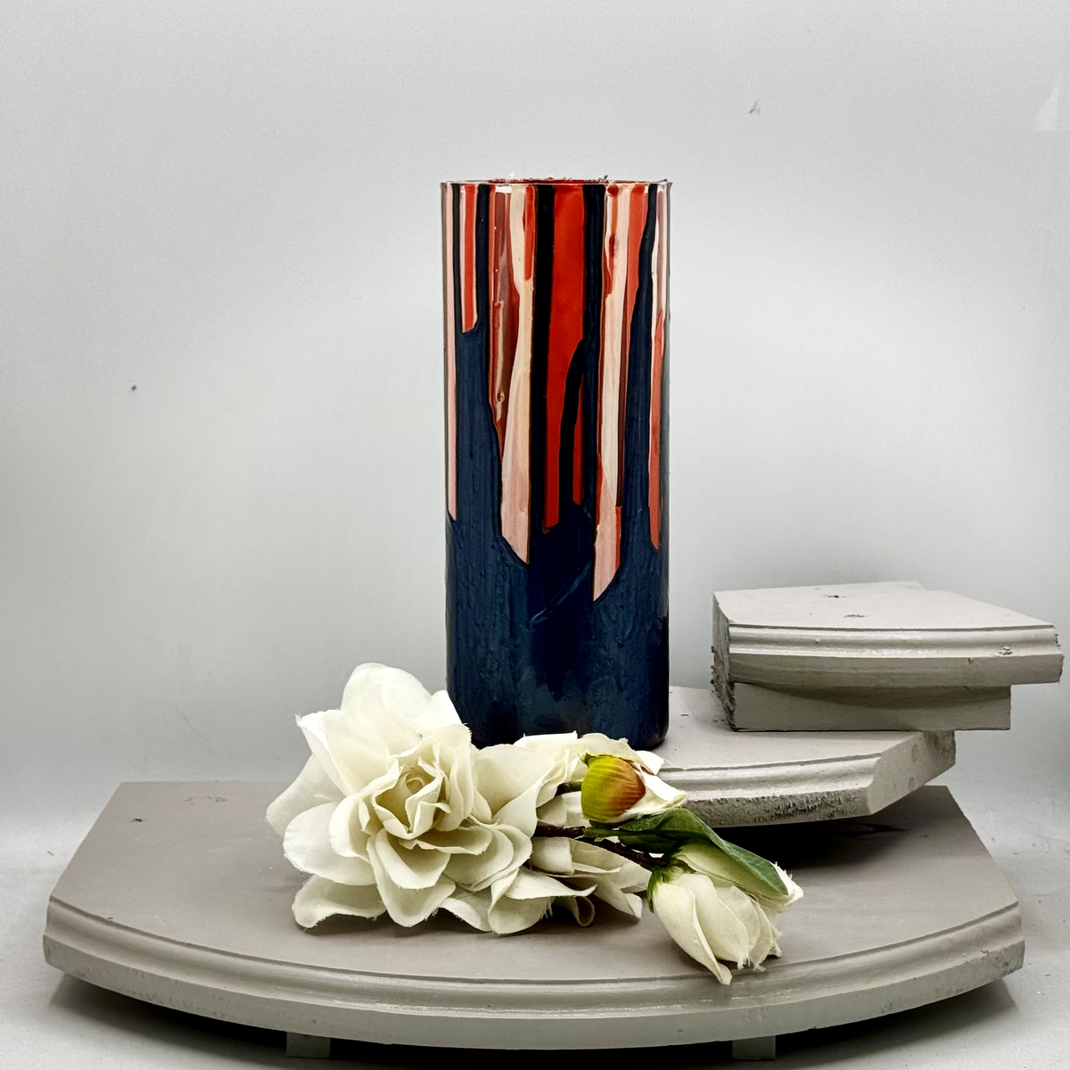 Midnight Cascade Glass Vase Collection