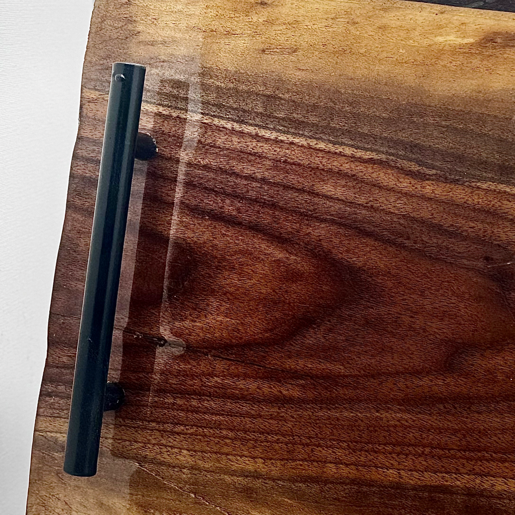 Midnight Live Edge Wooden Tray
