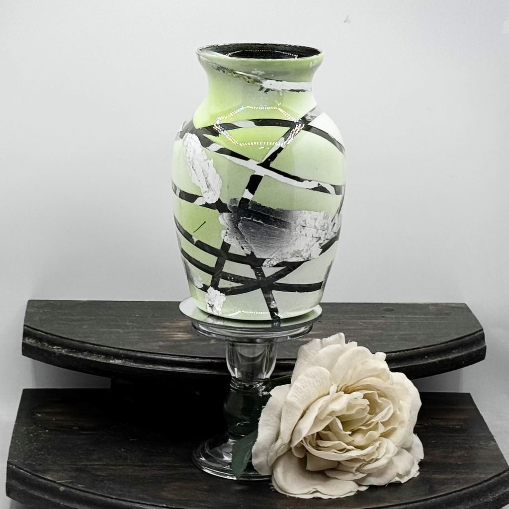 Mint Silver Glass Vase Collection