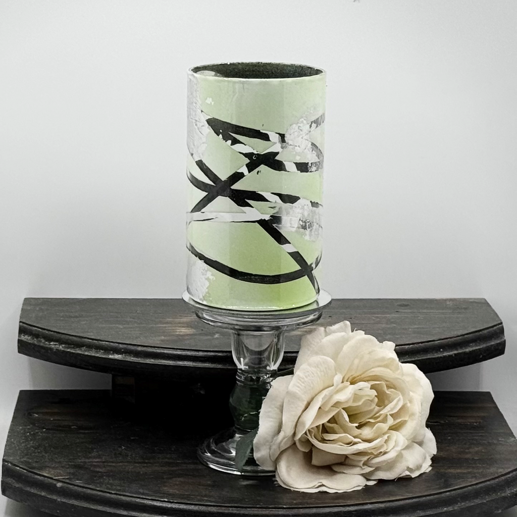 Mint Silver Glass Vase Collection