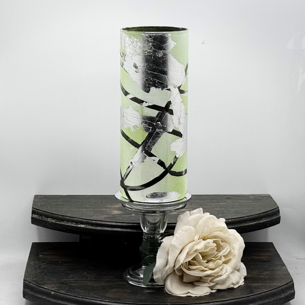 Mint Silver Glass Vase Collection