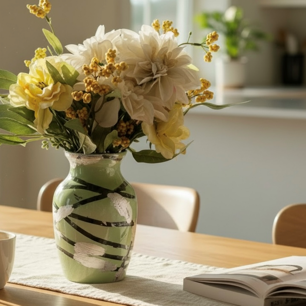 Mint Silver Glass Vase Collection